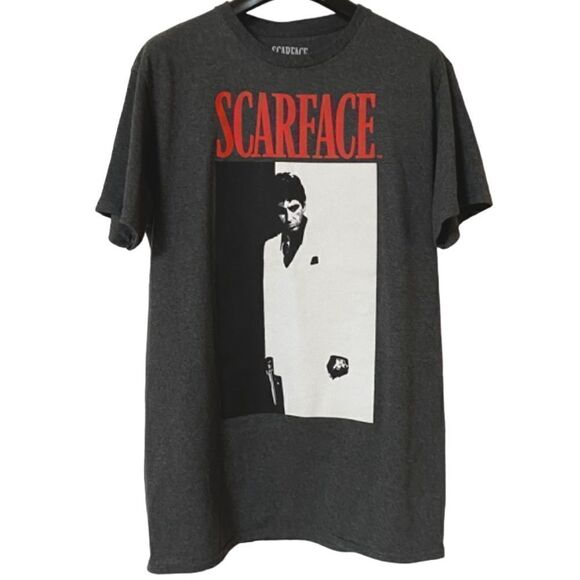 Scarface Graphic Print Men’s Gray Shirt NWOT - Picture 1 of 7